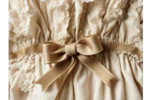 Grosgrain ribbon on a historical dress