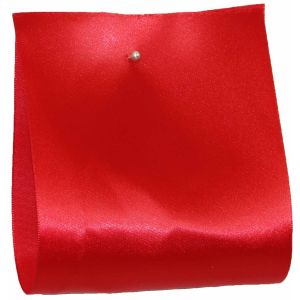 100mm x 50m Single Satin Wide Ribbon  col; Red